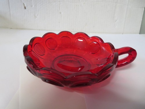 Vtg fostoria coin glass ruby - vtg,