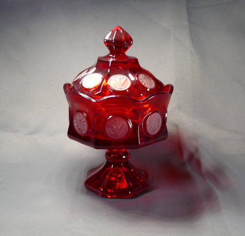 Fostoria coin glass ruby - fostoria, red