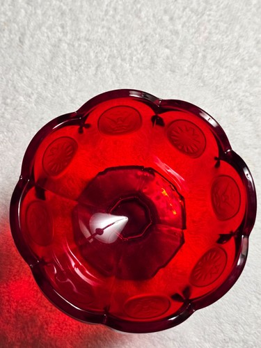 Vtg fostoria coin - vtg, red