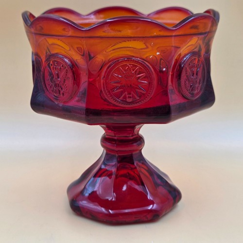 Fostoria coin glass ruby red - coin,