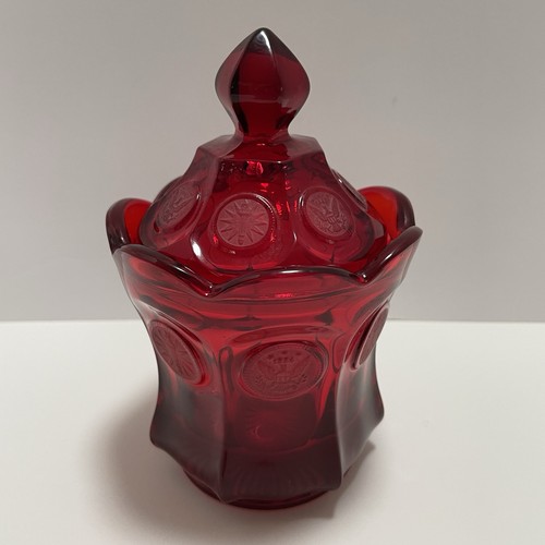 Fostoria ruby red coin glass - fostoria,