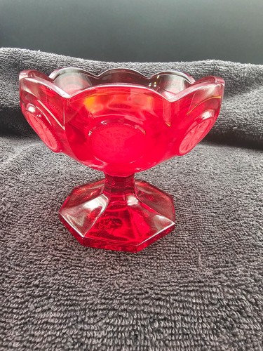 Fostoria ruby red coin glass - red,