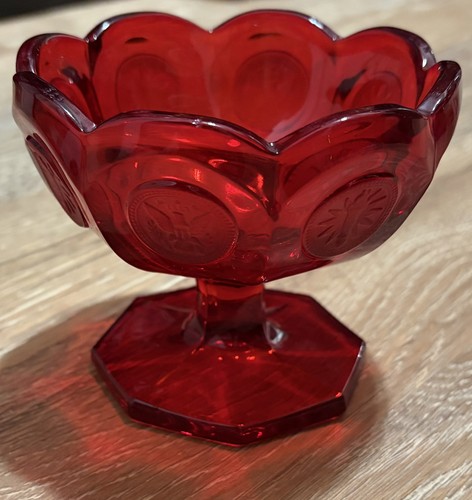 Fostoria ruby red coin glass - red,