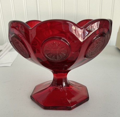 Fostoria ruby red coin glass - fostoria,