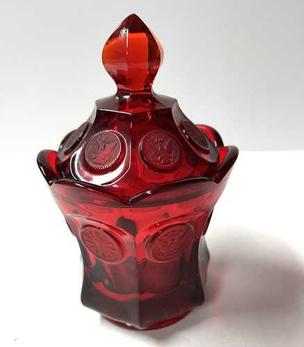 Fostoria ruby red coin glass - fostoria,