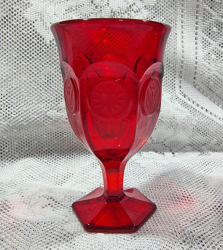 Vintage fostoria ruby red coin - ruby,