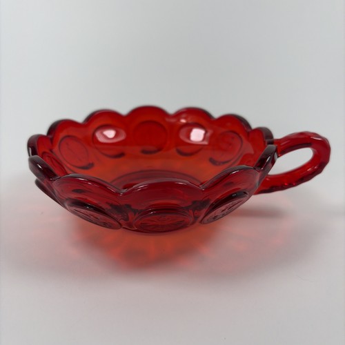 Fostoria glass ruby red - red, coin