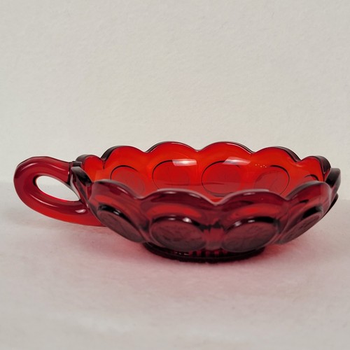 Vintage fostoria ruby red coin - ruby,